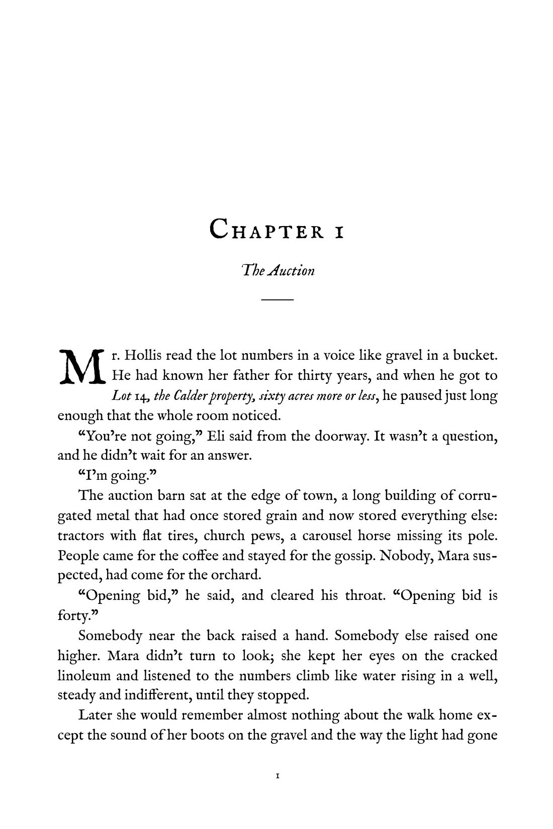 The opening page of a chapter in the Gothic style